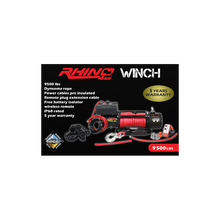 Load image into Gallery viewer, RHINO 4x4 WINCH 9500LB SYNTHETIC ROPE